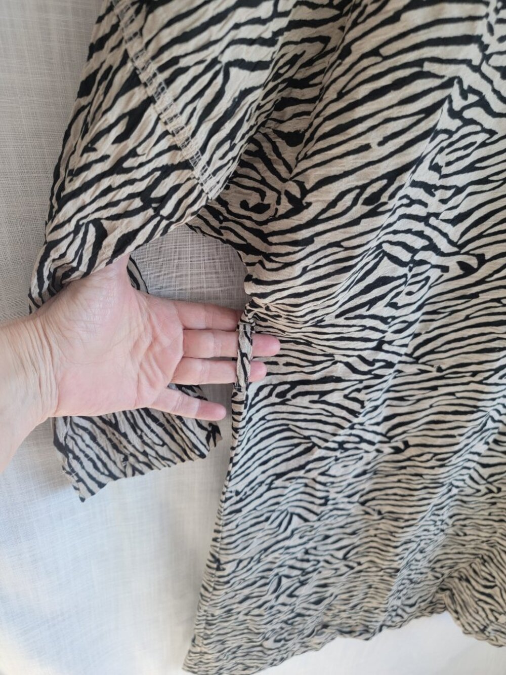 Nanushka Hierro Zebra Print Mini Dress XS Batwing Dolman Sleeve Artsy Tunic - Picture 7 of 14